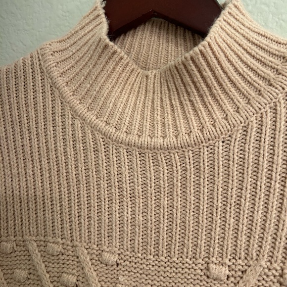 Calvin Klein Blush Mock Neck Knit Sweater - Picture 3 of 10